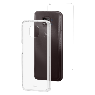 Case-Mate Protection Pack Case and Glass Protector Moto Power